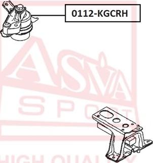 ASVA 0112-KGCRH - Подушка, підвіска двигуна autocars.com.ua
