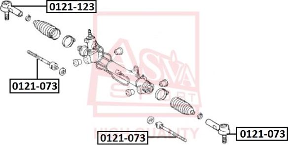 ASVA 0121-123 - Наконечник рулевой тяги, шарнир autodnr.net