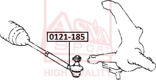 ASVA 0121-185 - Наконечник рулевой тяги, шарнир autodnr.net