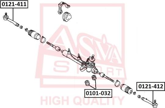 ASVA 0121-412 - Наконечник рулевой тяги, шарнир autodnr.net