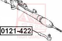 ASVA 0121-422 - Наконечник рулевой тяги, шарнир autodnr.net