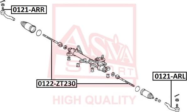 ASVA 0121-ARR - Наконечник рулевой тяги, шарнир autodnr.net