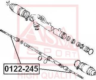 ASVA 0122-245 - Осевой шарнир, рулевая тяга avtokuzovplus.com.ua