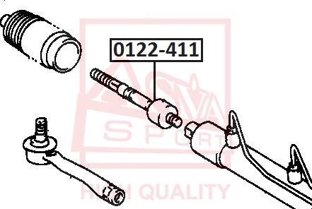 ASVA 0122-411 - Осьовий шарнір, рульова тяга autocars.com.ua