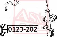 ASVA 0123-202 - Тяга / стійка, стабілізатор autocars.com.ua