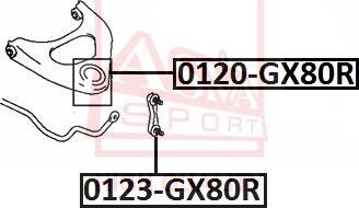 ASVA 0123-GX80R - Тяга / стійка, стабілізатор autocars.com.ua