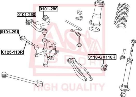 ASVA 0125-110 - Важіль незалежної підвіски колеса autocars.com.ua