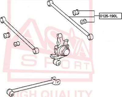 ASVA 0125-190L - Важіль незалежної підвіски колеса autocars.com.ua