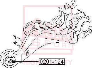 ASVA 0201-124 - Сайлентблок, важеля підвіски колеса autocars.com.ua