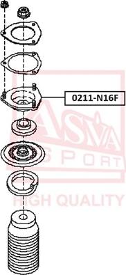 ASVA 0211-N16F - Опора стійки амортизатора, подушка autocars.com.ua