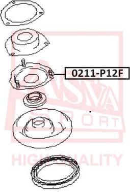 ASVA 0211-P12F - Опора стійки амортизатора, подушка autocars.com.ua