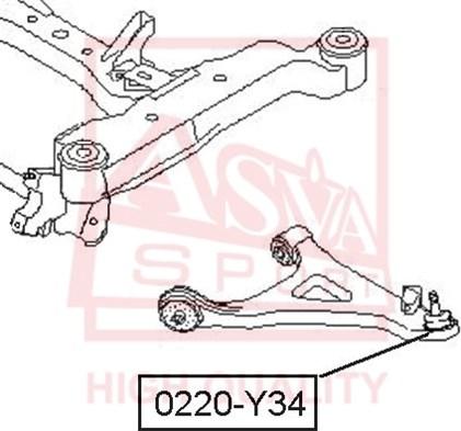 ASVA 0220-Y34 - Несучий / направляючий шарнір autocars.com.ua