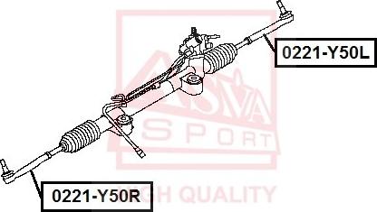 ASVA 0221-Y50R - Наконечник рулевой тяги, шарнир avtokuzovplus.com.ua
