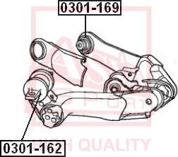 ASVA 0301-162 - Сайлентблок, рычаг подвески колеса avtokuzovplus.com.ua