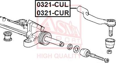 ASVA 0321-CUL - Наконечник рулевой тяги, шарнир autodnr.net