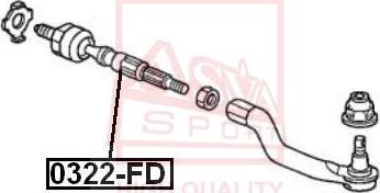 ASVA 0322-FD - Осевой шарнир, рулевая тяга autodnr.net