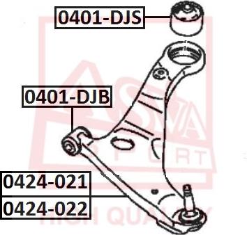 ASVA 0424-021 - Рычаг подвески колеса autodnr.net