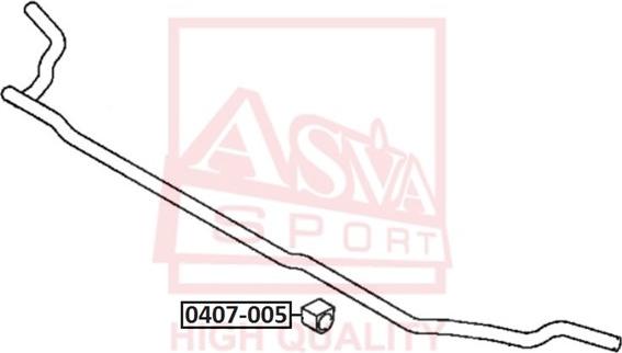 ASVA 0407-005 - Втулка, стабілізатор autocars.com.ua