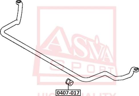 ASVA 0407-017 - Втулка, стабілізатор autocars.com.ua