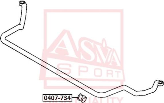 ASVA 0407-734 - Втулка, стабілізатор autocars.com.ua