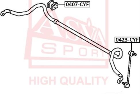 ASVA 0407-CYF - Втулка, стабілізатор autocars.com.ua