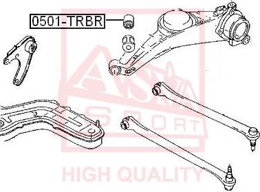 ASVA 0501-TRBR - Сайлентблок, важеля підвіски колеса autocars.com.ua