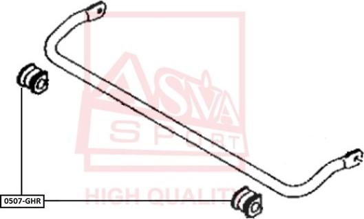 ASVA 0507-GHR - Втулка, стабілізатор autocars.com.ua