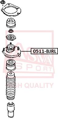 ASVA 0511-BJRL - Опора стійки амортизатора, подушка autocars.com.ua