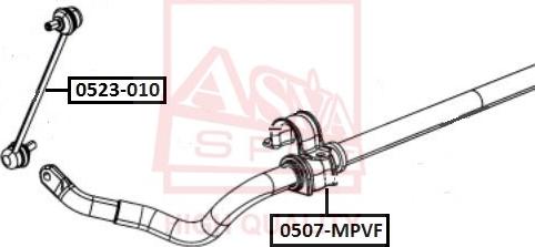 ASVA 0523-010 - Тяга / стійка, стабілізатор autocars.com.ua