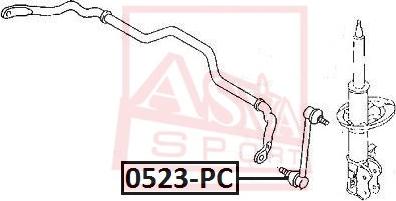 ASVA 0523-PC - Тяга / стійка, стабілізатор autocars.com.ua