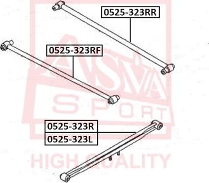 ASVA 0525-323R - Важіль незалежної підвіски колеса autocars.com.ua