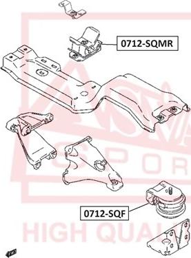 ASVA 0712-SQF - Подушка, опора, подвеска двигателя avtokuzovplus.com.ua