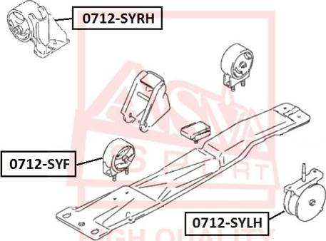 ASVA 0712-SYF - Подушка, підвіска двигуна autocars.com.ua