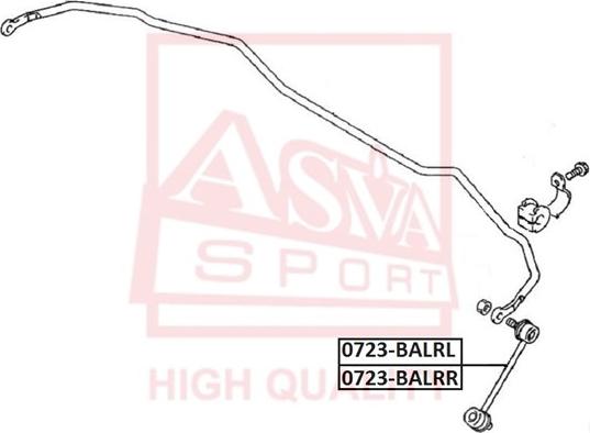 ASVA 0723-BALRR - Тяга / стійка, стабілізатор autocars.com.ua