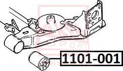ASVA 1101-001 - Сайлентблок, важеля підвіски колеса autocars.com.ua