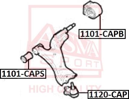 ASVA 1101-CAPB - Сайлентблок, важеля підвіски колеса autocars.com.ua