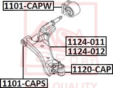 ASVA 1101-CAPW - Сайлентблок, рычаг подвески колеса avtokuzovplus.com.ua