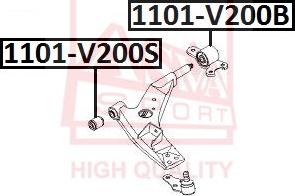 ASVA 1101-V200B - Сайлентблок, рычаг подвески колеса autodnr.net