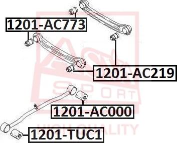 ASVA 1201-AC773 - Сайлентблок, рычаг подвески колеса autodnr.net