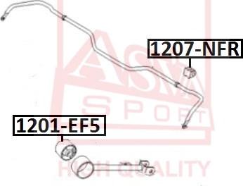 ASVA 1201-EF5 - Сайлентблок, важеля підвіски колеса autocars.com.ua