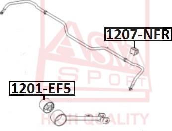 ASVA 1207-NFR - Втулка, стабілізатор autocars.com.ua