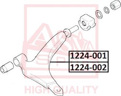 ASVA 1224-001 - Важіль незалежної підвіски колеса autocars.com.ua