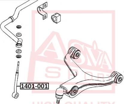 ASVA 1401-001 - Сайлентблок, рычаг подвески колеса avtokuzovplus.com.ua