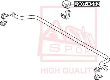 ASVA 1907-X5R2 - Втулка, стабілізатор autocars.com.ua