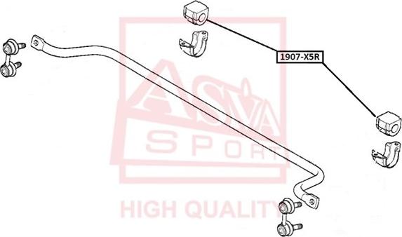 ASVA 1907-X5R - Втулка, стабілізатор autocars.com.ua