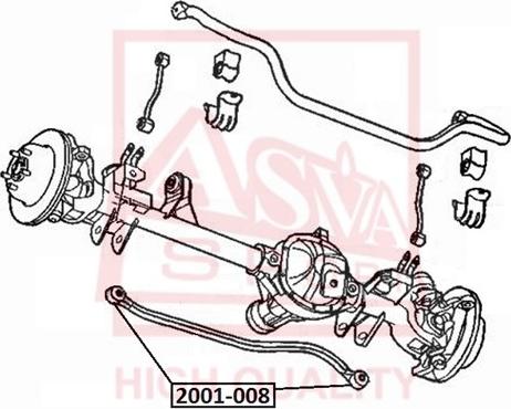 ASVA 2001-008 - Сайлентблок, важеля підвіски колеса autocars.com.ua