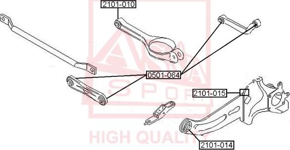 ASVA 2101-010 - Сайлентблок, рычаг подвески колеса autodnr.net