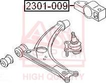 ASVA 2301-009 - Сайлентблок, рычаг подвески колеса avtokuzovplus.com.ua