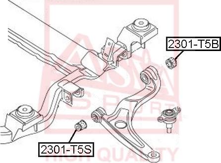 ASVA 2301-T5S - Сайлентблок, важеля підвіски колеса autocars.com.ua