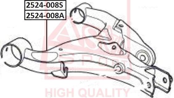 ASVA 2524-008A - Рычаг подвески колеса avtokuzovplus.com.ua